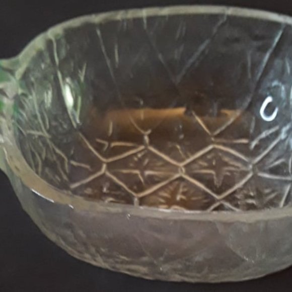 VINTAGE KIG INDONESIA PINEAPPLE GLASS DISH - FOR TRINKETS - CANDIES - ANYTHING - Picture 4 of 6